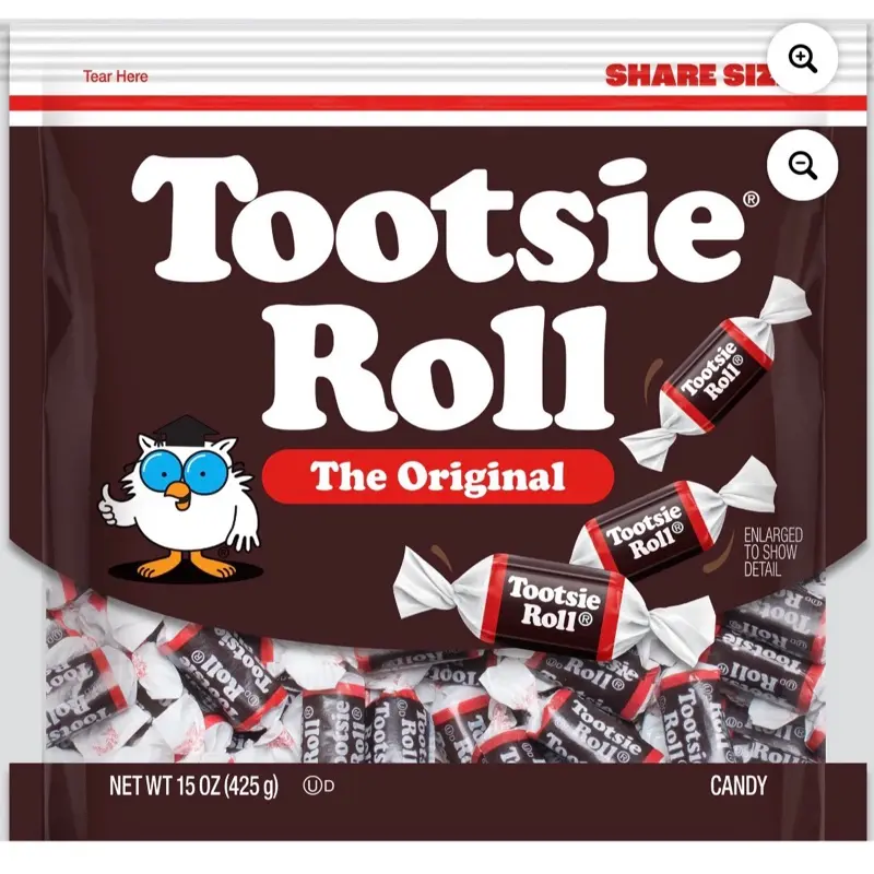 Tootsie Roll Midgees Gluten Free Peanut Free Chocolate Taffy 15 oz Original Candy Share Size