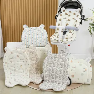Cute Ears Stroller Pad Baby Carriage Outdoor Walk Soft Thick Warm Cloth Cotton Mat for Autumn Winter
