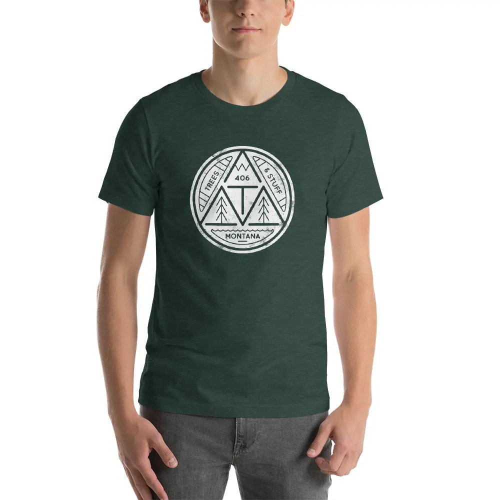 Montana Trees & Stuff Triforce White - tee