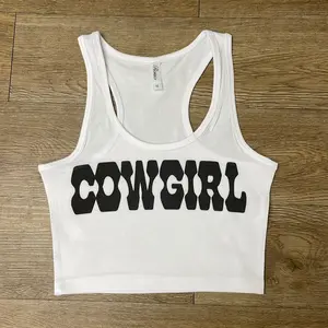 Cowgirl cropped tank