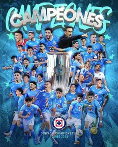 Congrats Cruz Azul Football Campeones Concacaf Champions Cup Torneo 2025 Poster