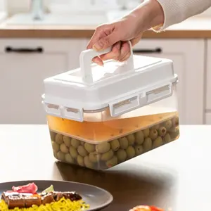 1Pc Airtight Food Storage Jar, Specialized Container for Kimchi Storage, Ideal for Fermenting Olives, Chili Peppers and Pickled Cabbage, Multi-Purpose Sealed Can for Grains, Fruits and Vegetables Fresh Preservation