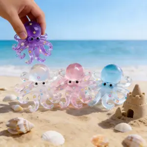 Jellyfish Octopus Squishy Toys, Soft Maltese Squeeze Stress Balls, Slow Rising Stress Relief Octopus Toy, Cute Animal Fidget Toys for Kids Adults, Creative Sensory Anxiety Relief Toys