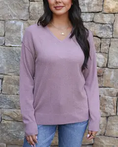 Micro Bambü Dusty Mauve Lightweight Sweater