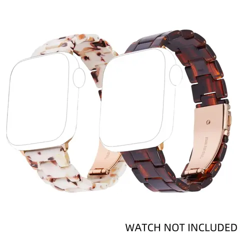 Resin Bands Compatible with Apple Watch Band 38mm 40mm 41mm 42mm 44mm 45mm 46mm 49mm Women Men, Smart Watch Straps, Smartwatch Accessories, 2 Counts Lightweight Waterproof Band for iWatch Ultra SE Series 11/10/9/8/7/6/5/4/3/2/1 (2025 NEW)