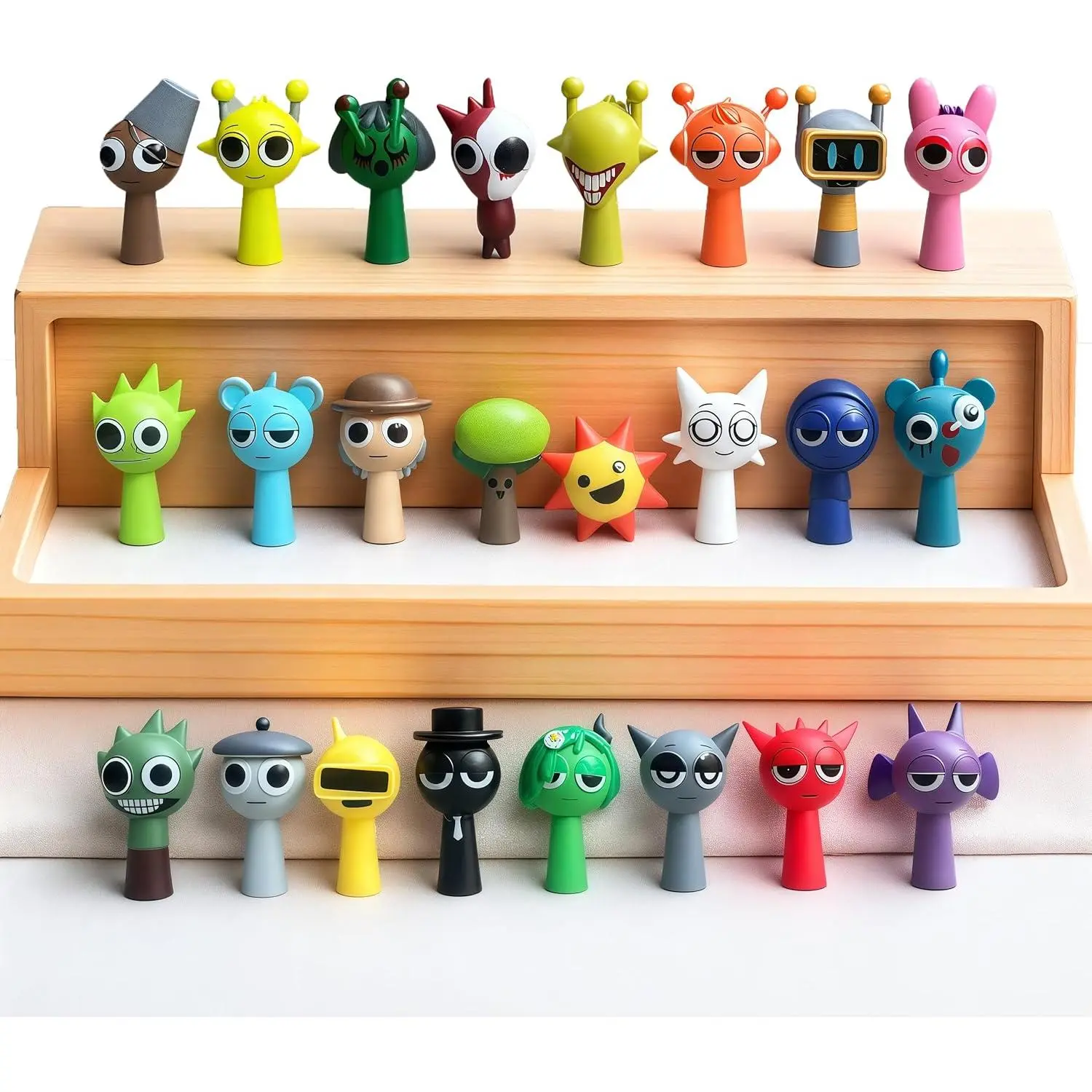 24pcs Sprunki Action Figures Set, Music Game Collectible Dolls, Unique Christmas & Birthday Gifts for Adults & Youngsters, Whimsical Art Style Figurines, Perfect for Car & Desktop Decor, Holiday Gifts sprunki action figure