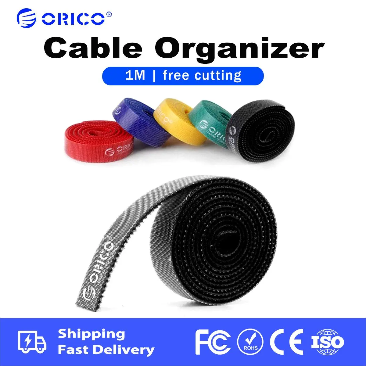 ORICO 1M Nylon Cable Winder Wire Organizer Eearphone Holder Mouse Cord Protector Cable Management For Samsung iPhone Ethernet Wire-CBT