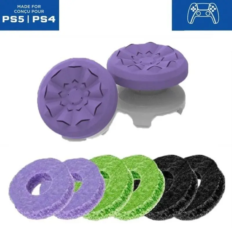 Professional Joystick Thumbstick Grips for PS4/PS5, Xbox Consoles - 1 High-Rise & 1 Mid-Rise Analog Stick Covers Precision Silicone Rings Kit