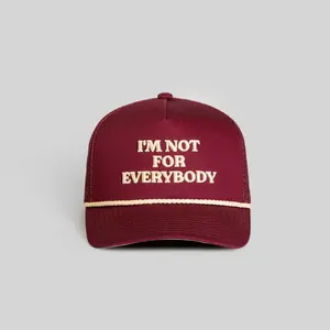 Field Grade I'm Not For Everybody Maroon | trucker hat | maroon | twill mesh | adjustable | embroidered | streetwear | Trendy Hat 2026 | Streetwear Headwear | Fashion Cap | Summer Hat | Outdoor Cap | Sun Hat | Statement Hat | Graphic Cap | Designer Hat