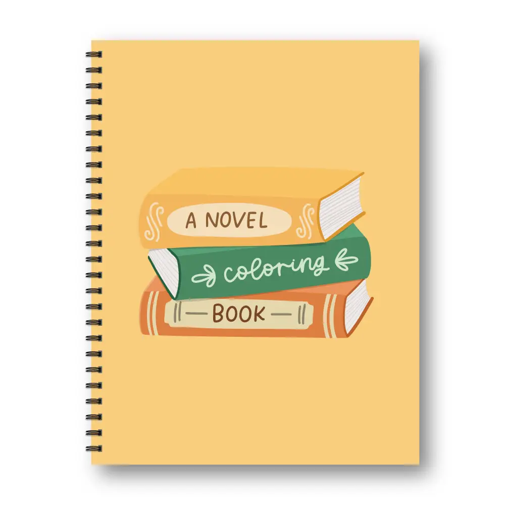 A Novel Coloring Book - Simple Bookish Coloring Book for Adults