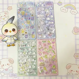 3D Puffy Bird Stickers for Kids, Cute Sparkle Bird Crystal Bubble Stickers, 3D Embossed Bird Decals for Laptop, Water Bottle, Scrapbook, DIY Craft Decor for Girls Boys, Sticker Sheets