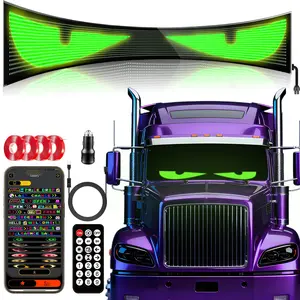 69.4" Extra-Large Devil Eyes Light for Trucks Programmable LED Flexible Sign with Remote & Bluetooth APP Control for Heavy Duty Semi Trucks