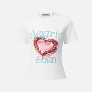 Aelfric Eden Sweet Heart Tee Slim Fit Cute Sweetheart Graphic Print Streetwear Casual Top