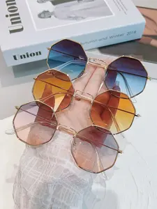 Women's Multicolor Progressive Retro Modern Casual Fashion Glasses, Metal Frame, Suitable for Daily Wear, Street Photography, Parties, Music Festivals