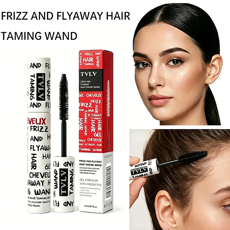 Hair Finishing Stick with Styling Gel Instant Flyaway Smoother 24H Anti-Frizz Humidity-Resistant Nourishing Formula for All Hair Types Curly Straight Wavy Perfect for Updos Braids Edges Haircare, Gentle, Smoothing