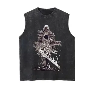 Dark Souls Game Vintage Tank 90s Graphic Sleeveless Tank Tops Men Vest Streetwear Outfits Men Vacation Outfits Sleeveless Shirt
