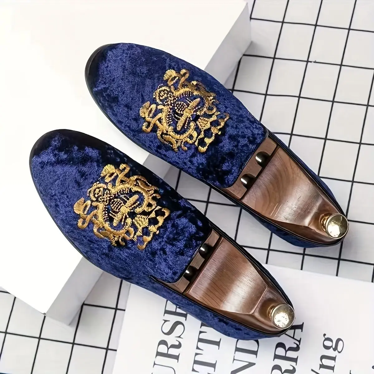 Men's British Style Solid Color Fabric Slip-On Casual Flat Loafers with Rubber Round Toe Footwear, Loafer Flat, Men's Shoes, Casual Wear, British Look