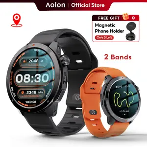 【BUILT-IN GNSS】Aolon Navi R3 Ultra Spring men’s outdoor smartwatch with 1.43" AMOLED display, stainless steel bezel, Bluetooth calling, 60 sports modes, Motion L4 algorithm, 24/7 health tracking, IP68 waterproof, compatible with Android & iOS.