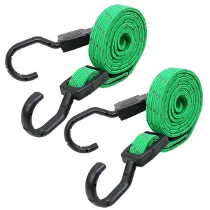 Adjustable Flat Bungee Cord Heavy Duty Outdoor with Hooks, Bungee Cords Assorted Sizes bungee cord