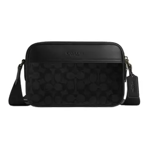 COACH Graham 23 Adjustable Strap Leather Crossbody Bag for Men