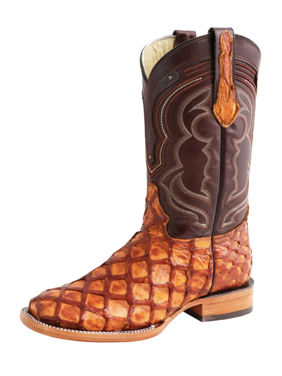 El General Men's Exotic Monster Fish Rodeo Boots - Honey 44606