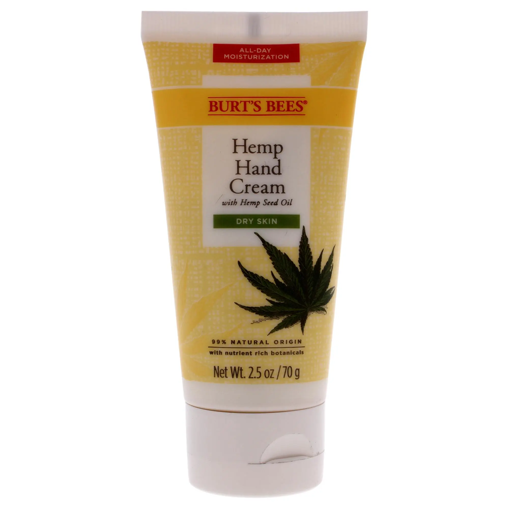 Burt's Bees Gentle Hemp Hand Cream - 99% Natural Blend, 2.5oz, Oil-Infused, Dry Skin Relief, Enhances Skin Health, Unisex Beauty & Personal Care Product