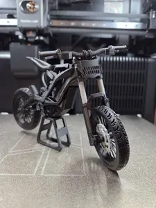 Mini Surron Light Bee X Black & Silver Forks 3D Toy Model Display Distinctive Battery Housing Knobby Tread Tires