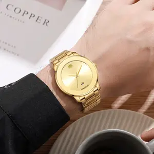 Fashionable women’s quartz watch with a gold-plated finish and sapphire glass dial; water-resistant to a certain depth; suitable for everyday wear; stylish pairing; perfect vacation gift; gold-plated women’s watch.