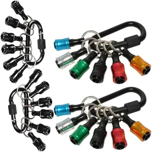 24 count 1/4 Inch Hex Shank Bits Holder, Portable Six Color Coded Light-weight Quick-change  Bits Holder Organizer Tool For 1/4" Impact Tips, Screws, Drivers