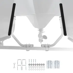 VEVOR Boat Trailer Guides, 1.2 in Adjustable Width Trailers Guide, 2PCS High-Hardness Steel Trailer Guide-Ons with Thick Support Pads, Fits L-Beam, Box or C-Channel Bunk-Style Pontoon Trailers