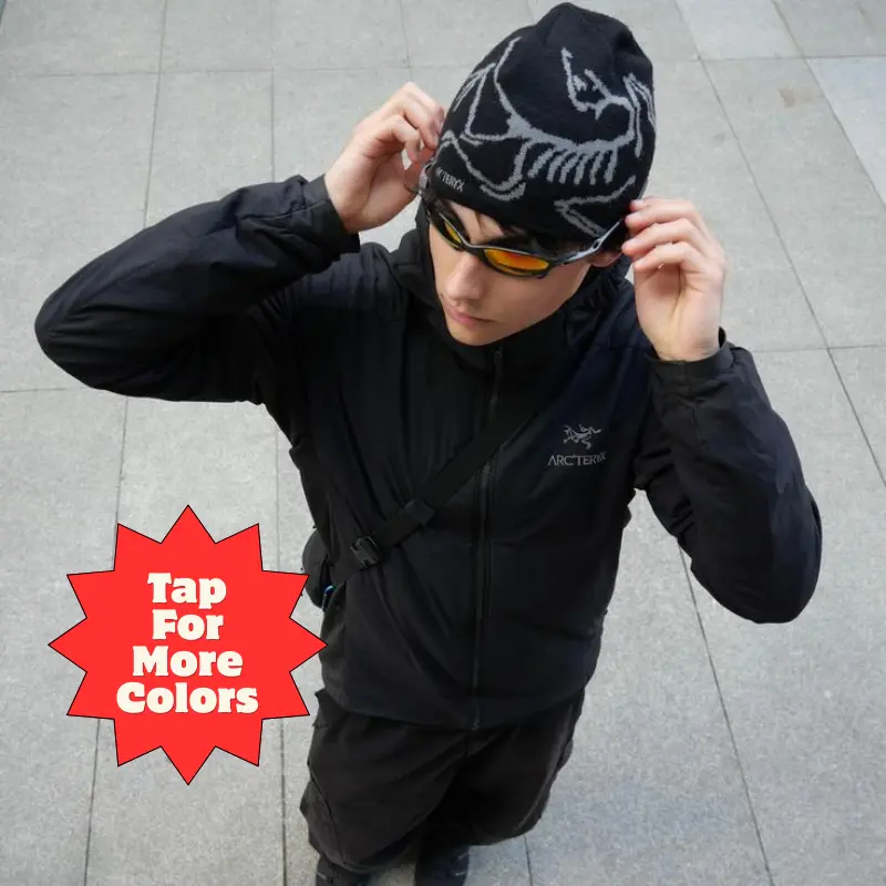 Gorpcore Bird Skeleton Graphic Cotton Knit Beanie, Everyday Wear Outdoor Adventure Skull Cap for Hiking, Skating, Snowboarding & Winter Sports, Y2K Techwear Thermal Toque Hat, Soft Warm Headwear for Men & Women, Multi Colors Available