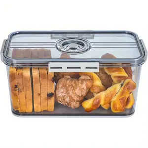 1 kitchen countertop bread box, sealed bread storage container, covered time recording bread crisper, special bread storage box for homemade bread, bagels, bagels, and toast