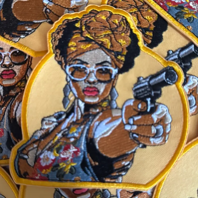 Iron on Pulp Fiction Inspired Morale Patch with Bold Design and Durable Features