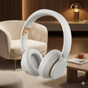 Foldable Wireless Headphones: Premium Sound, Active Noise Canceling, Bass Boost, Memory Foam Earpads, HD Mic for Travel, Workouts, Home & Office Use
