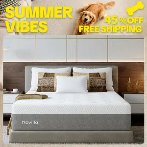 Gel Memory Foam Mattress for Cool Night &  Fiberglass-Free，Full/Queen/KIng Size ,6/8/10/12/14 Inch Medium Firm  in Box for Cool Sleep and Pressure Relief&Perfect Balance of Softness.mothersdaygift,SummerVibes