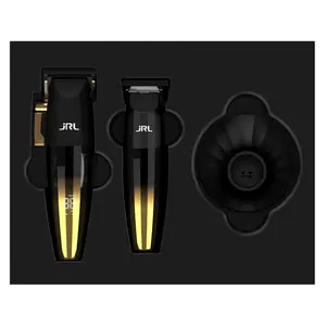 JRL FF2020 Limited Gold Collection Trimmer and Hair Clipper Set with EZ-GAP Blade, Charging Dock, and Comb Guards