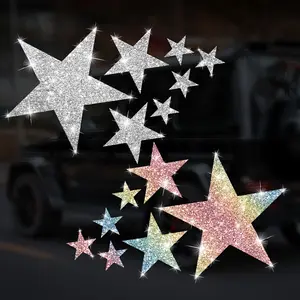 Shiny Seven Stars Car Sticker, Car Decorative Sticker, Vehicle Exterior Decoration, Cartoon Fantasy Decal, Self-Adhesive No Residue, Easy Installation, Suitable for Cars Trucks Motorcycles Windows Laptops, Universal Car Sticker