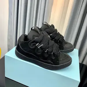 couples' leisure bread shoes height increasing trainers special wide shoelace design sports shoes