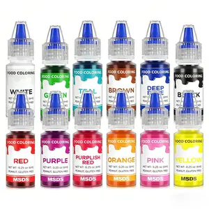 Food Coloring Set 12 Vibrant Liquid Food Dye 6ml/Bottle for Aesthetic Easter Eggs, Royal Icing & DIY Slime. Tasteless & Food Grade Baking Supplies for Macarons & Cake Decorating. The Ultimate Holiday Hack!
