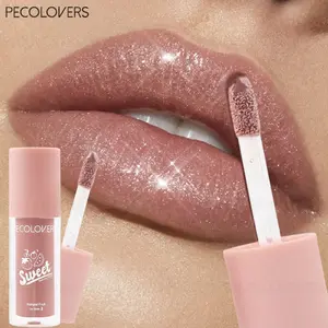 1 Pcs Fruit Flavor Lip Glaze Glittery Lip Gloss, Moisturizing Long-lasting Lip Glaze, Hydrating Mirror Finish Water Gloss Lip Makeup, for All Skin Types, Valentine's Day | Birthday | Festival Gifts, Glossy