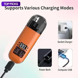 Portable Rechargeable Nose Hair Trimmer 2026 Upgrade  Painless Eyebrow Facial Hair Clipper with LED Display  Waterproof Dual Edge Blades Cordless Personal Care Appliance