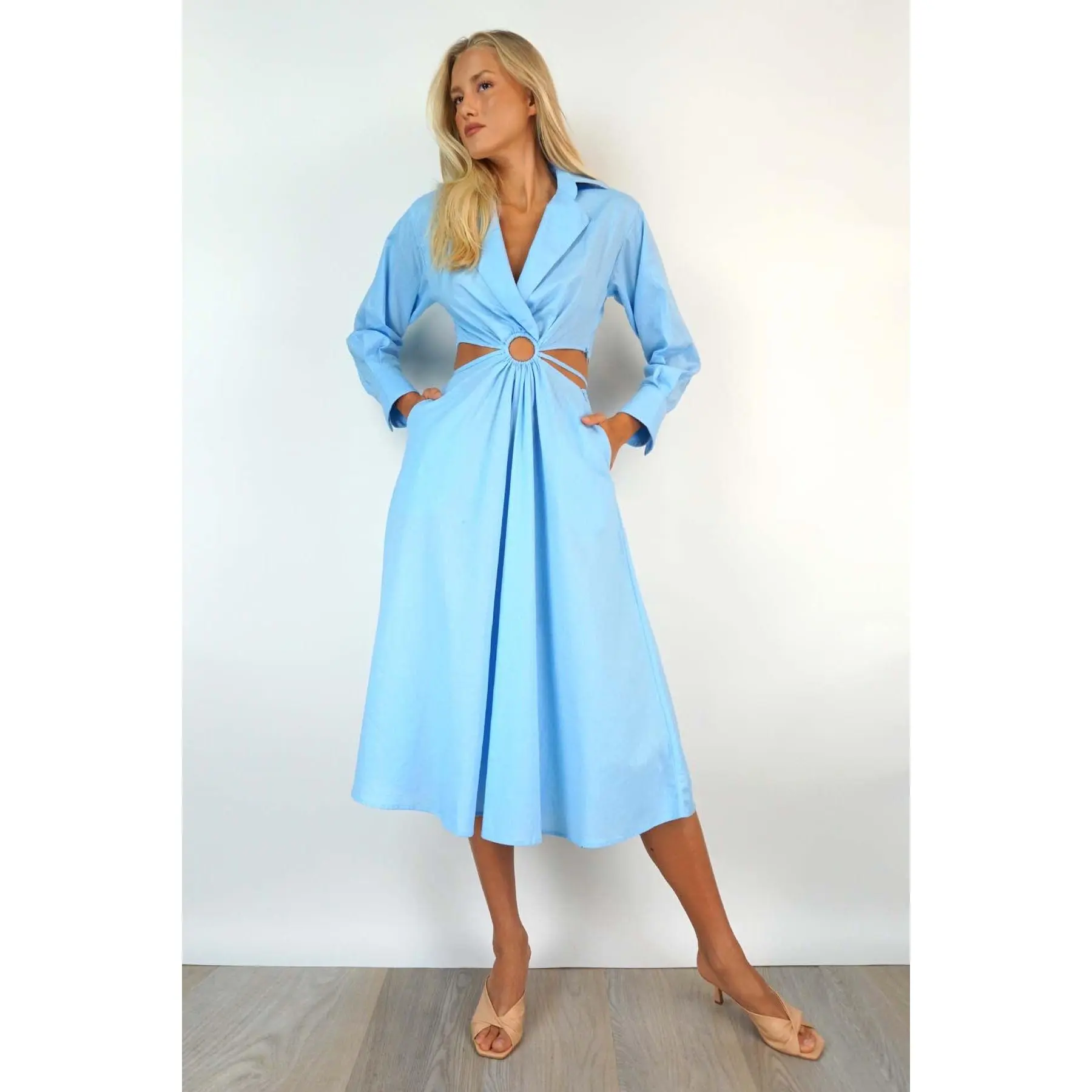 Marbella Cotton Blend Cutout Dress