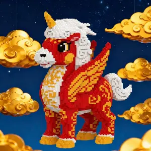 3254 Pieces Dreamy Cute Unicorn Pony Building Blocks, Building Block Model, Creative Decorative Gift for Parties and Birthdays, Ideal for Children and Adults