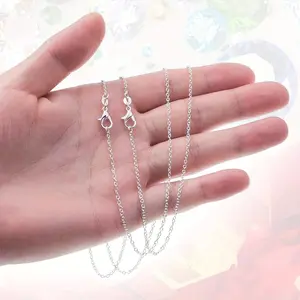 30pcs electroplated chain necklace set, jewelry making accessory, 1.2mm (20 inches/50cm), Adjustable Chain Link