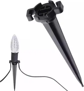 100-pack plastic stakes, 4.5 Inch Christmas Yard Stakes for C7 C9 Christmas Light Outdoor Holiday Light  Light Lawn Stakes for Christmas Decorations