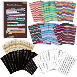 Emotional Quote Sticker Book, 60pcs/set Colorful Emotional Quote Crafts Sticker, Self Adhesive Decorative Sticker for Diary, Scrapbook, Journal, Album, Scrapbooking