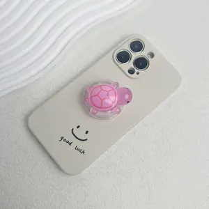 2 Pcs、3 Pcs、1 Pcs Glow-in-the-Dark Turtle Phone Holder Mini Resin Turtle Design Expandable Folding Stand Non-Slip ABS Grip Adjustable Phone Stand for Mobile Devices