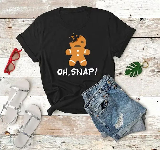 Oh Snap Gingerbread, Christmas, Plus Size, Plus Size Clothing, Women's T-shirts T-shirt