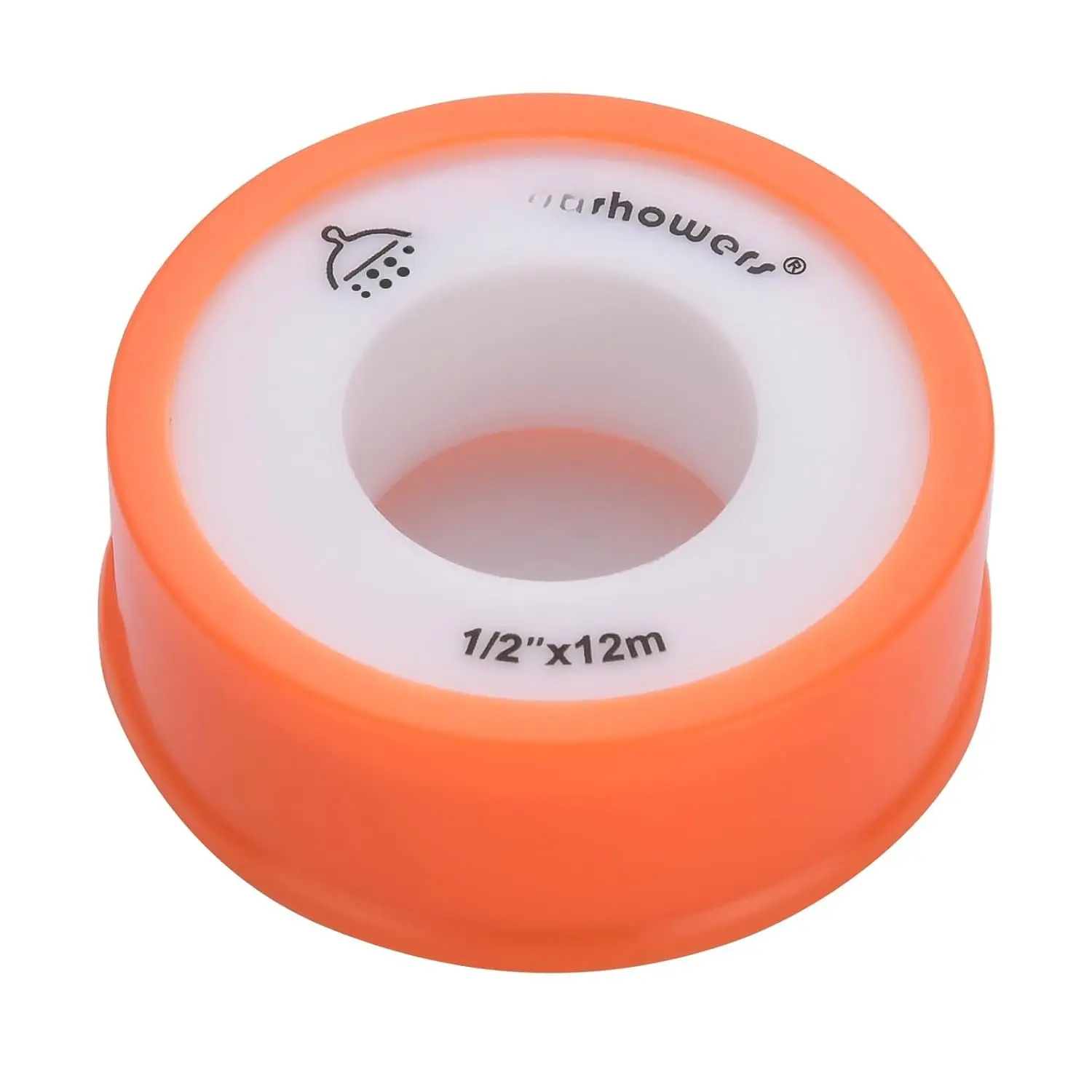 Teflon Tape Plumbers Tape PTFE Water Sealant Thread Tape, Plumbing Tape for Shower Heads and Pipe Thread Sealing, 472" Length 1/2" Width White 1 Pack
