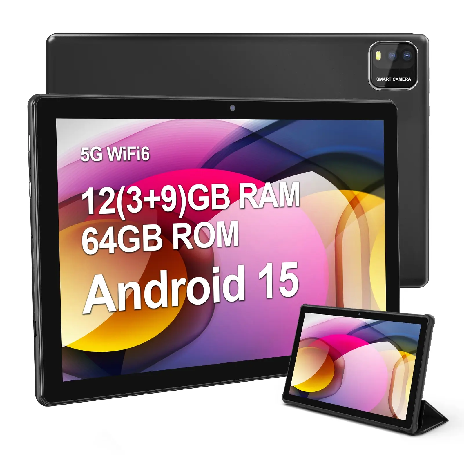10.1 Inch Android 14 Unlocked Smart Tablet with Protective Case, 1 Count 64GB ROM Quad-core Processor 1280*800 IPS HD Touch Screen, Touchscreen Tablet, Dual Speakers WiFi Tablet, Android Tablets, Android Tablet Computer, 8MP+2MP Camera